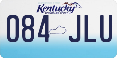 KY license plate 084JLU