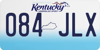 KY license plate 084JLX