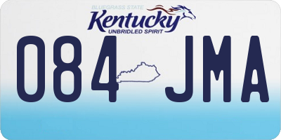 KY license plate 084JMA