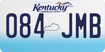 KY license plate 084JMB