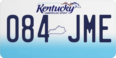KY license plate 084JME