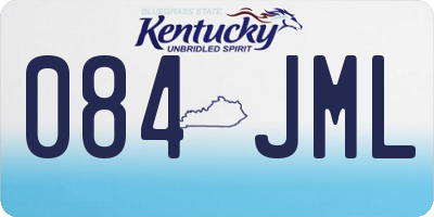 KY license plate 084JML