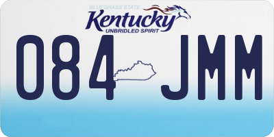 KY license plate 084JMM