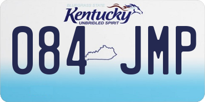 KY license plate 084JMP