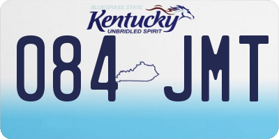KY license plate 084JMT