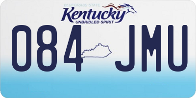 KY license plate 084JMU