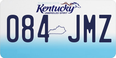 KY license plate 084JMZ