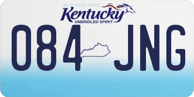 KY license plate 084JNG