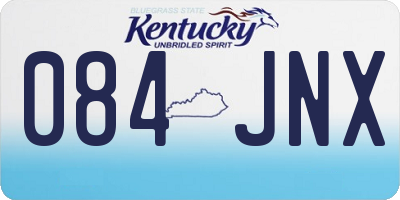 KY license plate 084JNX