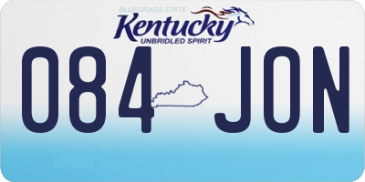 KY license plate 084JON