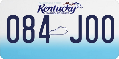 KY license plate 084JOO