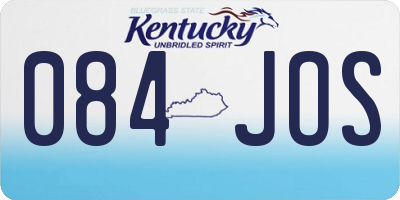 KY license plate 084JOS