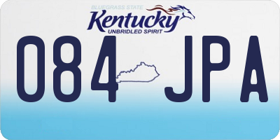 KY license plate 084JPA