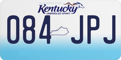 KY license plate 084JPJ
