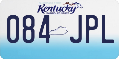 KY license plate 084JPL