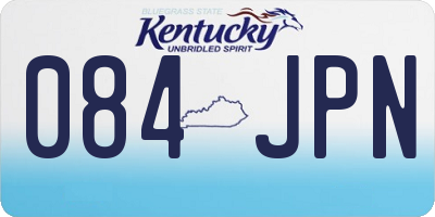 KY license plate 084JPN