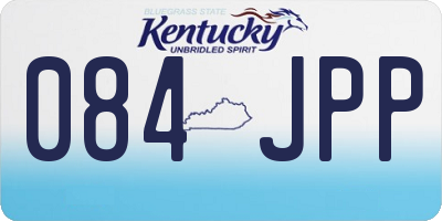 KY license plate 084JPP