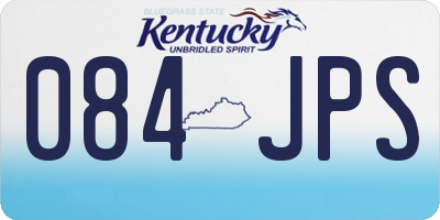 KY license plate 084JPS