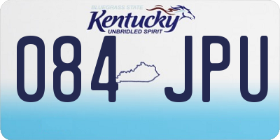 KY license plate 084JPU