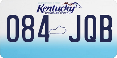 KY license plate 084JQB