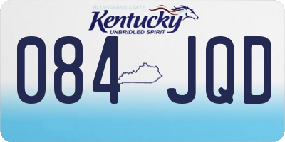 KY license plate 084JQD