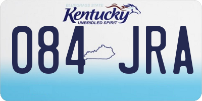 KY license plate 084JRA