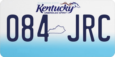 KY license plate 084JRC