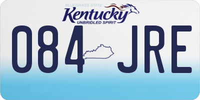 KY license plate 084JRE