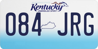 KY license plate 084JRG