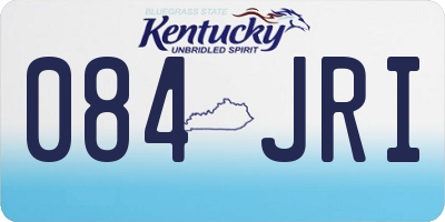 KY license plate 084JRI