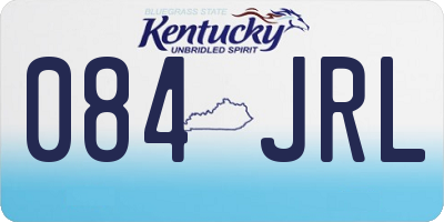 KY license plate 084JRL
