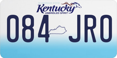 KY license plate 084JRO