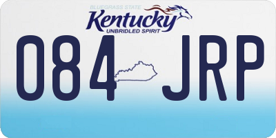 KY license plate 084JRP