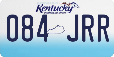 KY license plate 084JRR