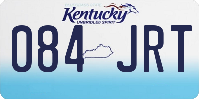 KY license plate 084JRT
