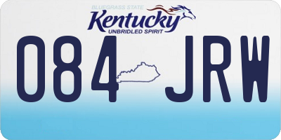 KY license plate 084JRW