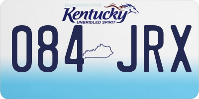KY license plate 084JRX