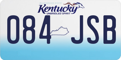 KY license plate 084JSB