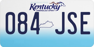 KY license plate 084JSE