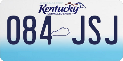 KY license plate 084JSJ