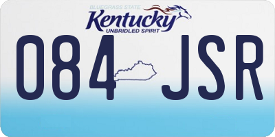 KY license plate 084JSR