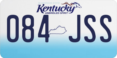 KY license plate 084JSS