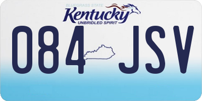 KY license plate 084JSV