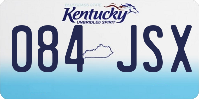 KY license plate 084JSX