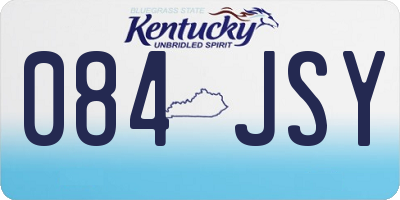 KY license plate 084JSY