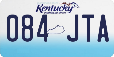 KY license plate 084JTA