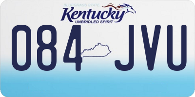 KY license plate 084JVU