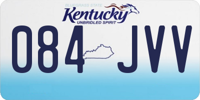 KY license plate 084JVV