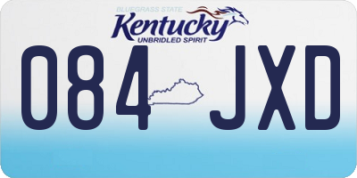 KY license plate 084JXD