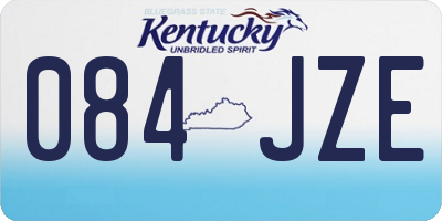 KY license plate 084JZE